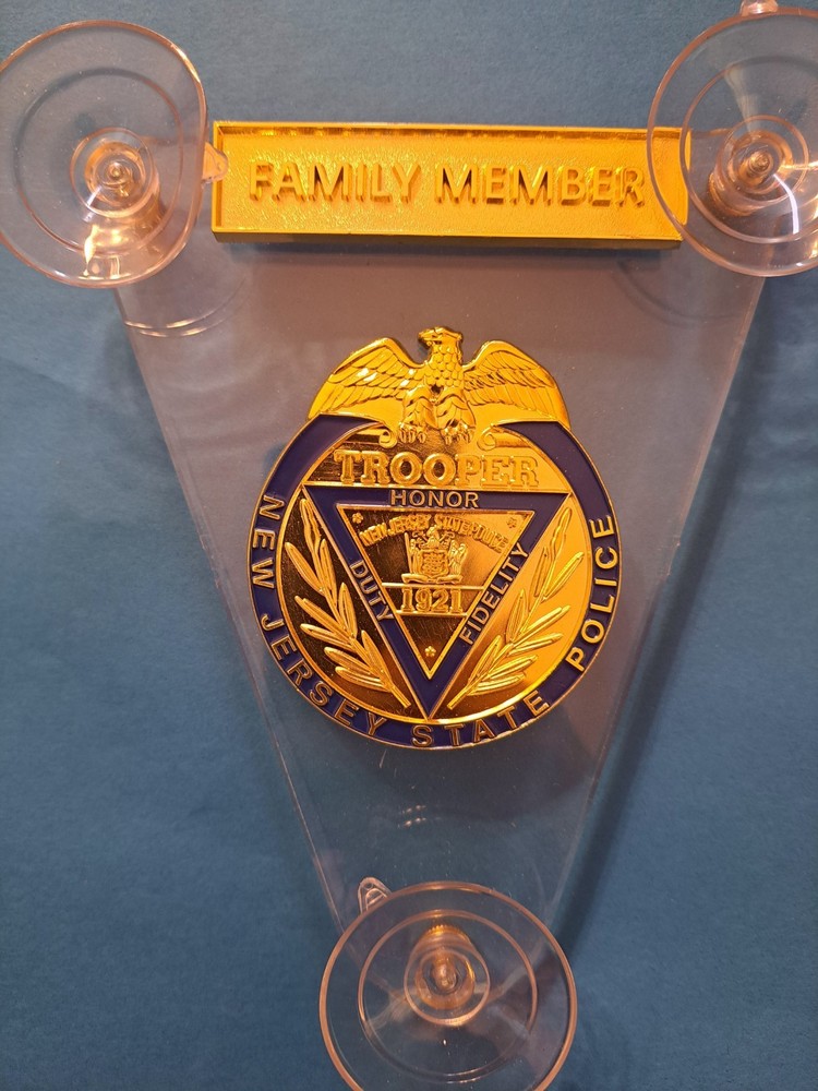 NOVELTY CAR DASH WINDSHIELD ORNAMENT 2026 NJ STATE TROOPER  AUTHENTIC ORIGINAL