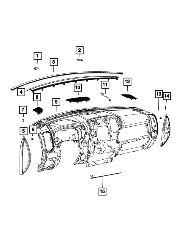Genuine Mopar Instrument Panel Speaker Grille 6nh54tx7ab