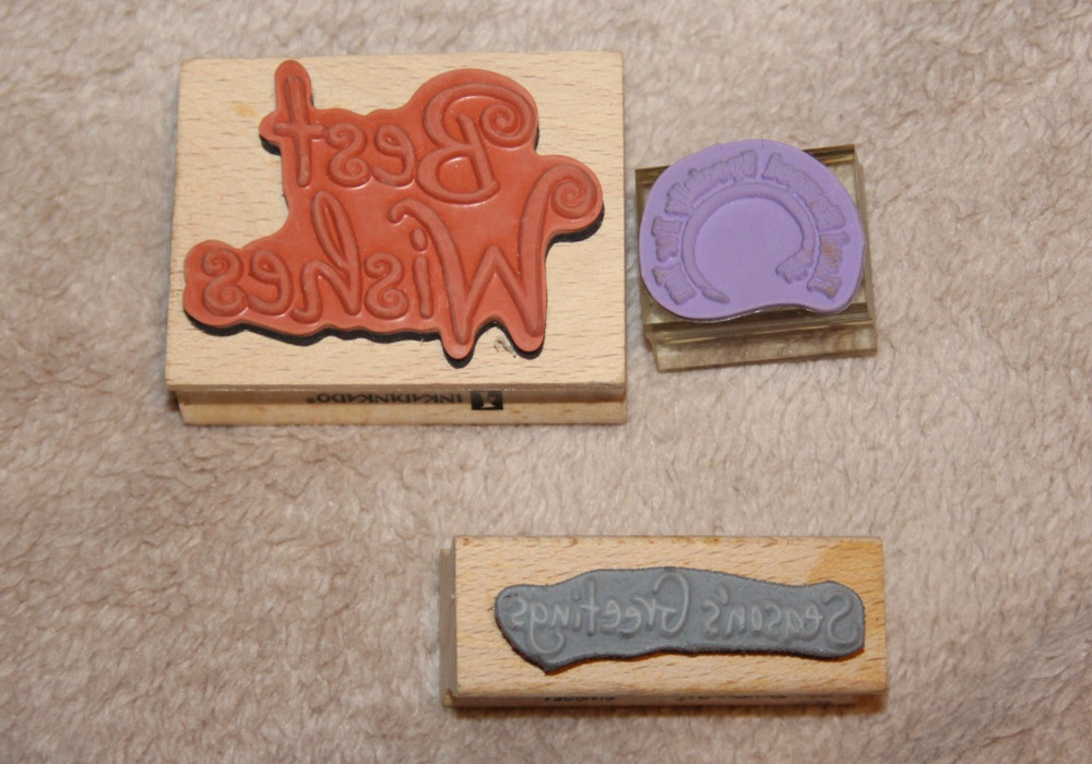 13 wood based printing shapes - various messages