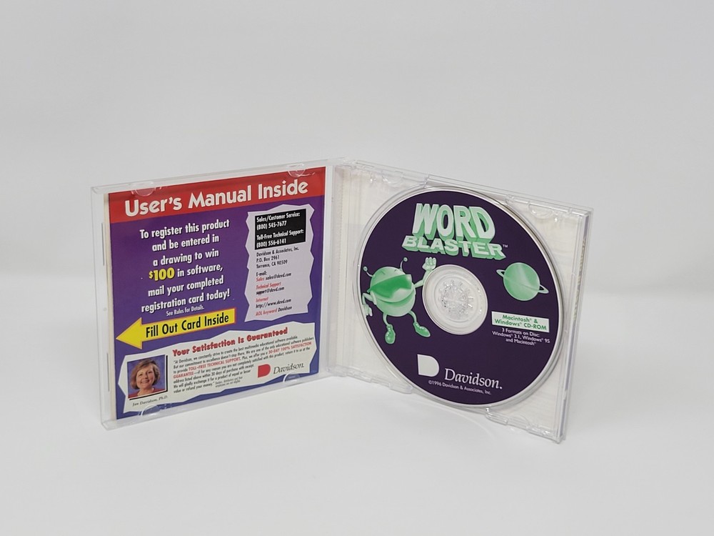 Word Blaster & Math Blaster PC Game Education Learning Lot Tested Free US Ship