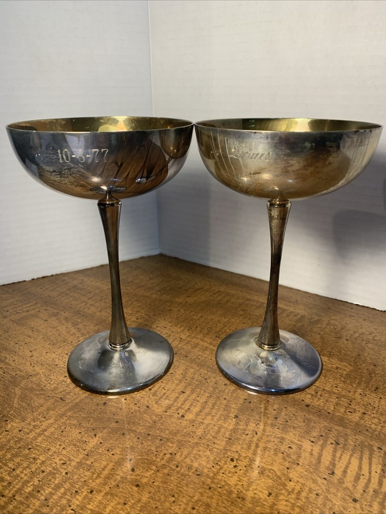 Silverplated Italy Goblets Set of (2)
