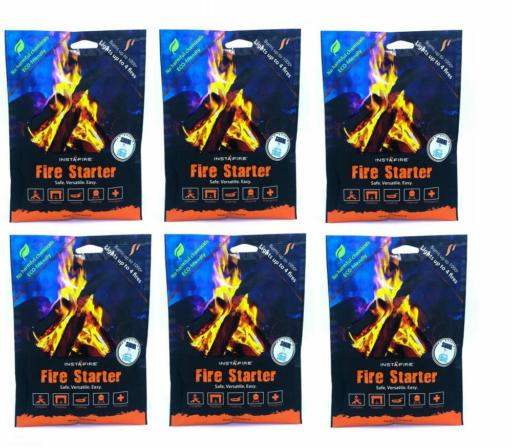 InstaFire Emergency Fuel and Fire Starter 6 Pack