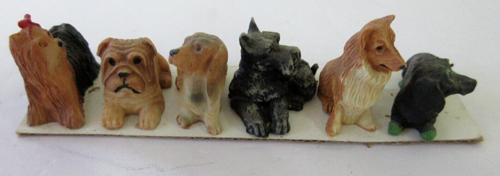 G SCALE 6 DIFFERENT DOGS TWO BLACK DOGS