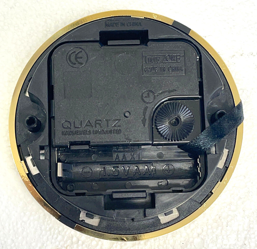 New Quartz Gold Fit-Up Clock Movement 3 1/2"