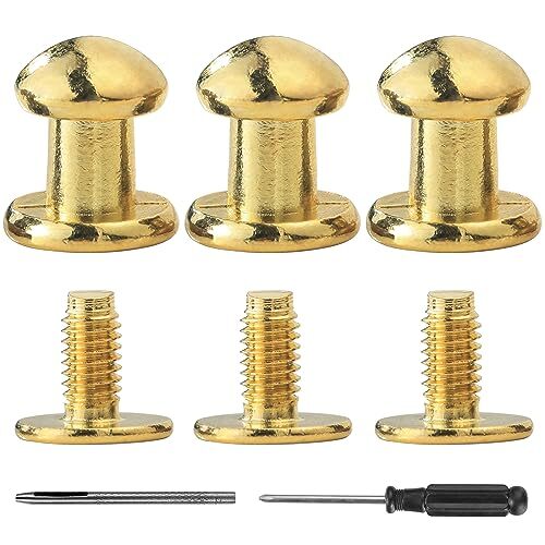 30 Sets 8MM Round Head Button Stud for Leather Chicago Screws Spikes and Stud...