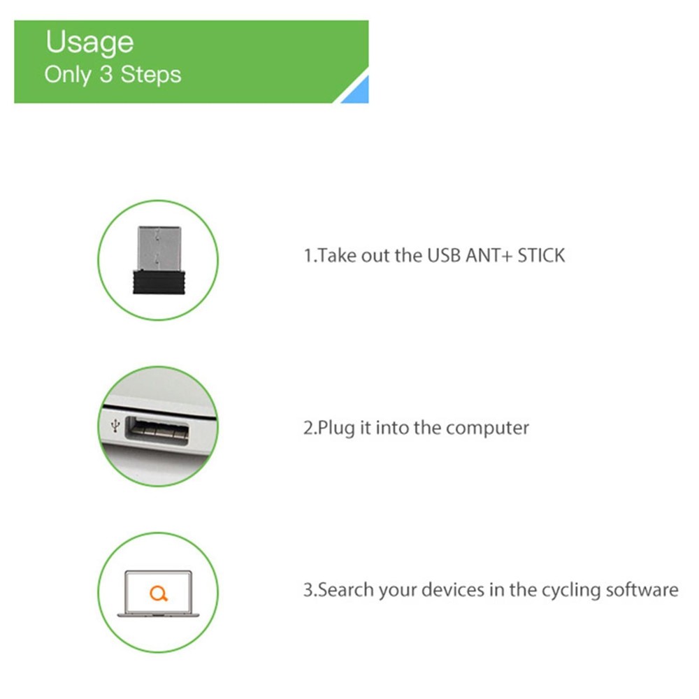 Mini ANT+ USB Stick Adapter Dongle Receiver For Garmin Wahoo Bkool USA e