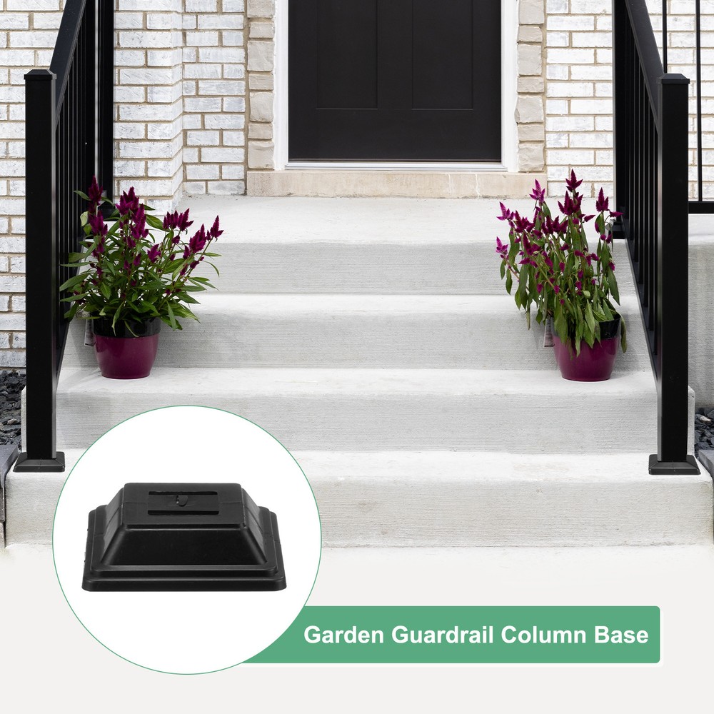 8-Pack Post Base Cover, Internal 1"x 1" PVC Post Skirt Split Type for Railing