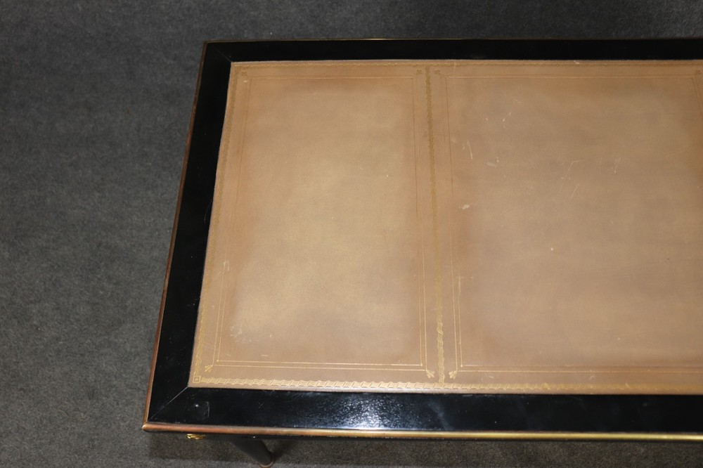 Maison Jansen Attributed Ebonized Leather Top Louis XVI Writing Desk