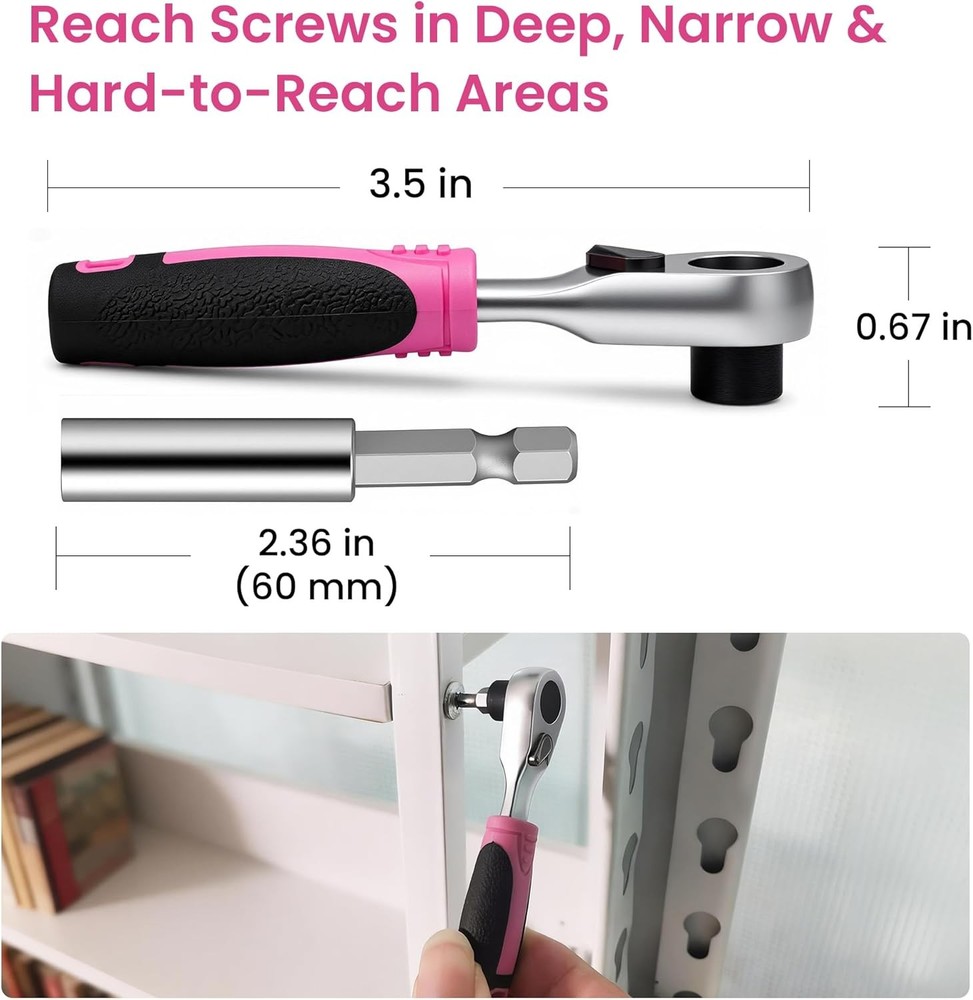 Precision Mini Ratchet Wrench And Bit Set Lightweight Screwdriver
