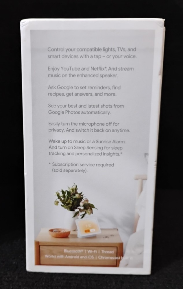 Google Nest Hub 2nd Gen 7" Screen Box And Adapter GA01331US