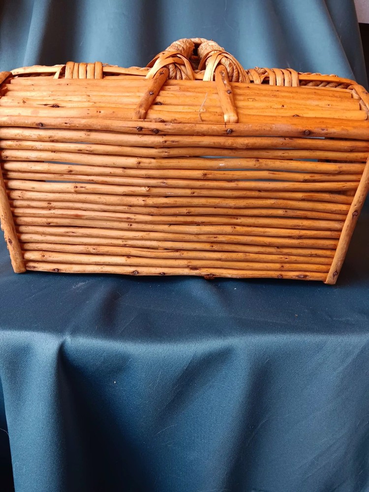 Unique Handmade Retangular Basket Sturdy