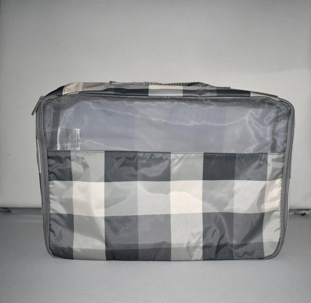Thirty One MEDIUM Packing Cube in Brushed Check NEW