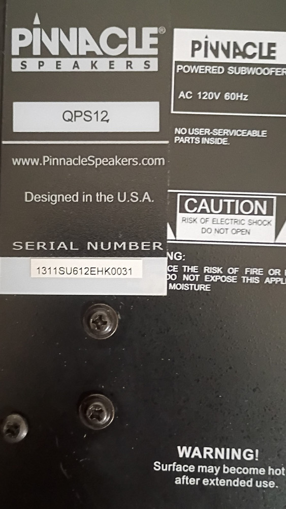 Pinnacle Speakers OPS12 Subwoofer, 12"