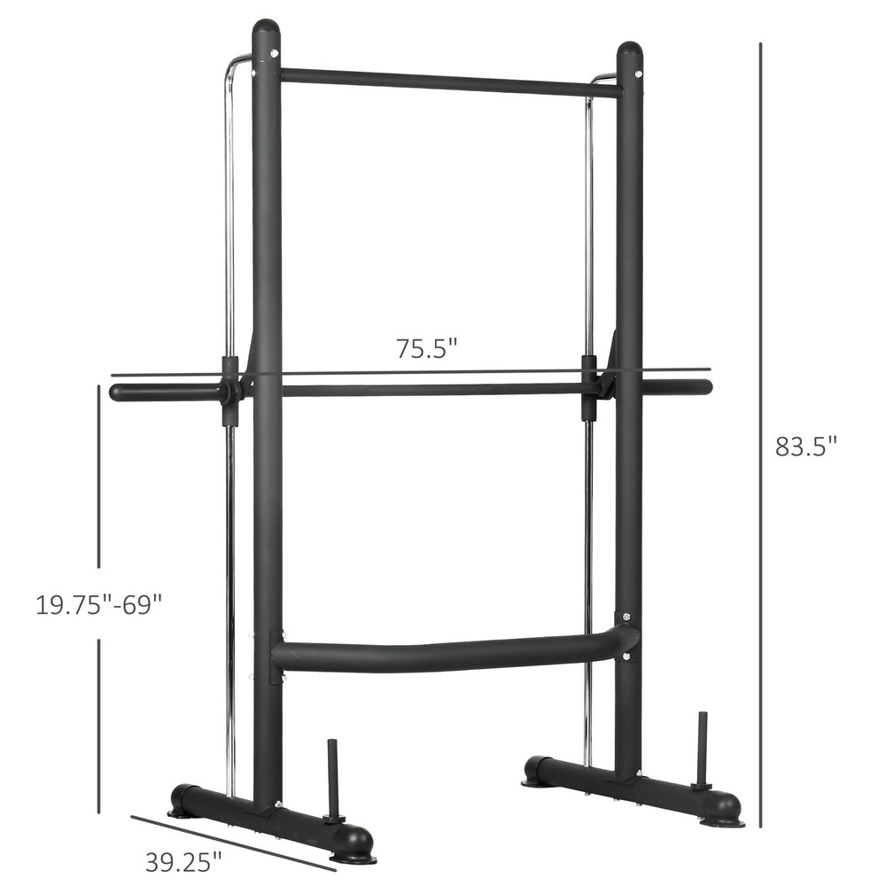 Weight Lifting Squat Rack w/ Pull Up Bar Adjustable Bench Press Half Power Rack