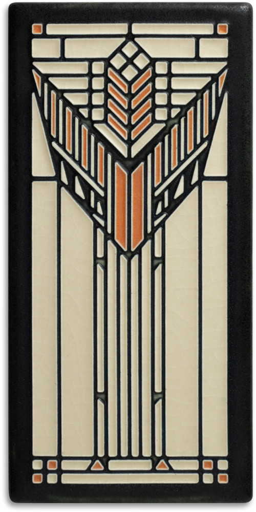 Frank Lloyd Wright Sumac (Cream) 4″×8″ Decorative Tile