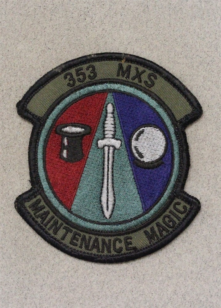 USAF Air Force Patch 4091: 353rd Maintenance Sqdn - subdued