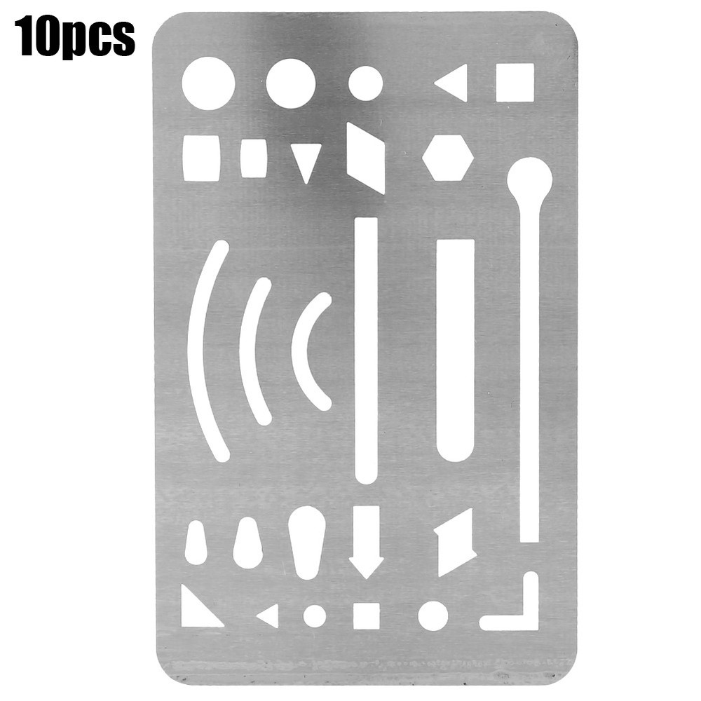 10Pcs 27 Holes Erasing Shield Multipurpose Engineering Drawing Template Pattern