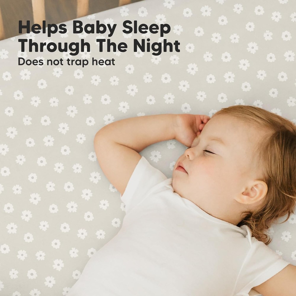 2-Pack Mini Crib Sheets Fitted - 38x26 Pack N Play Sheets for Pack and Play