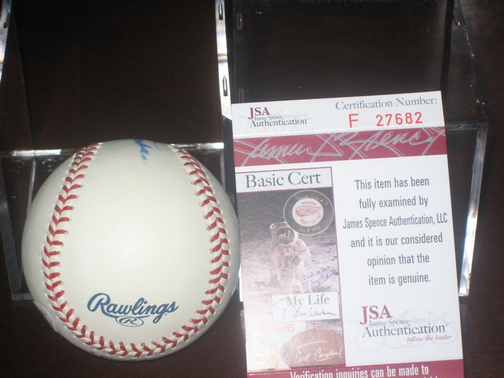 BILL JOHNSON YANKEES SIGNED AUTOGRAPH OML BALL JSA INSC