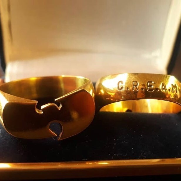 New Wu Tang Clan custom made ring with bonus patch and pin!