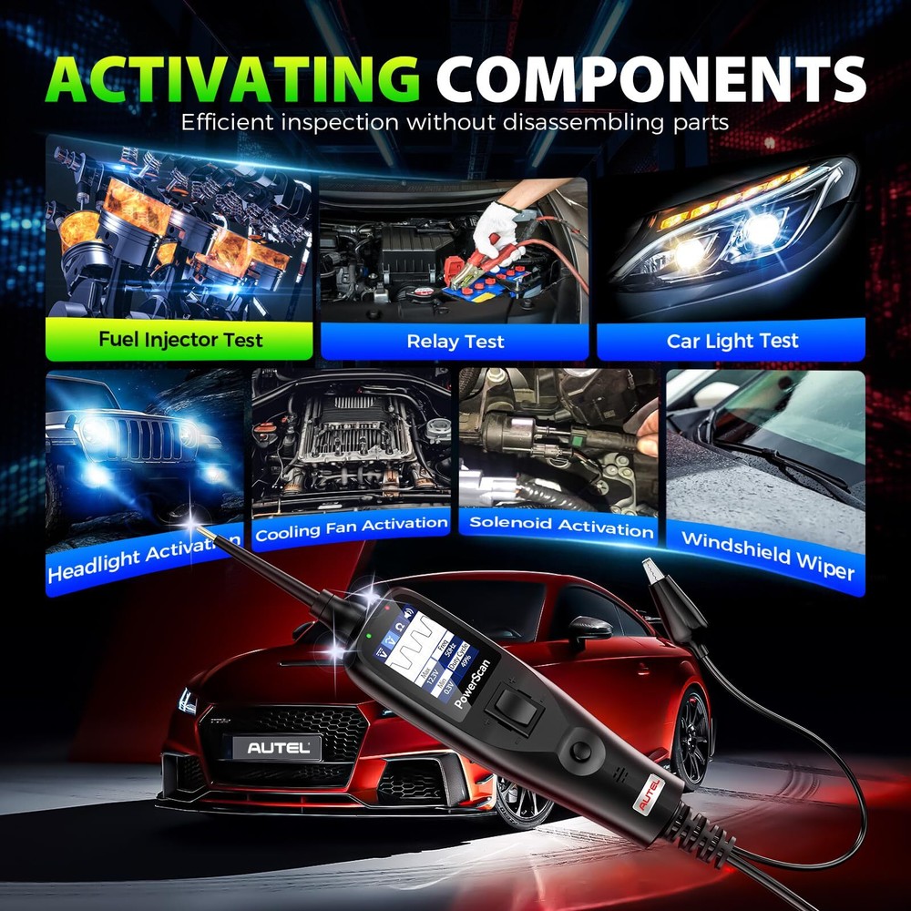 Autel PowerScan PS100 Diagnostic Electrical System 12/24V Circuit Tester Tool