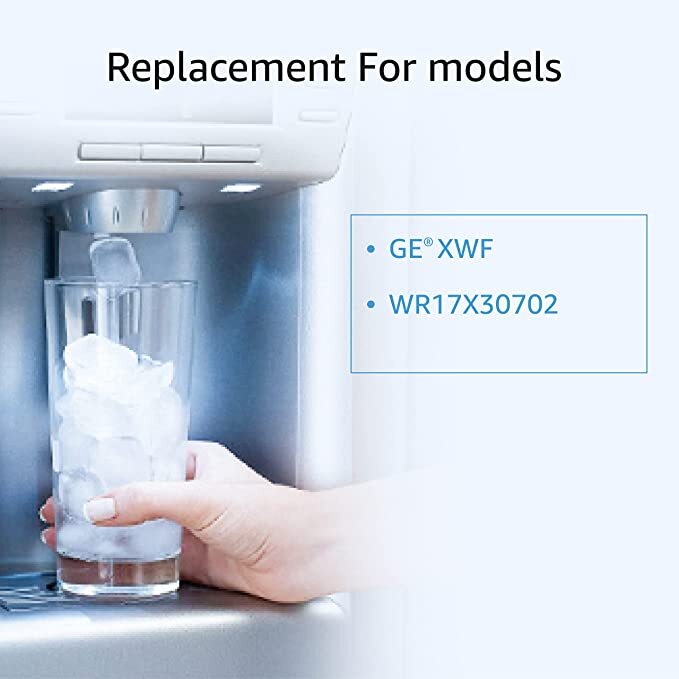 Waterdrop XWF Refrigerator Water Filter, Replacement for GE® XWF, 3 Filters
