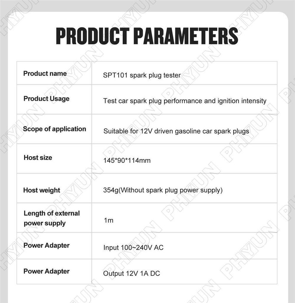1x US Plug Spark Plug Tester Diagnostic Tool 12V Car Gasoline Ignition Analyzer