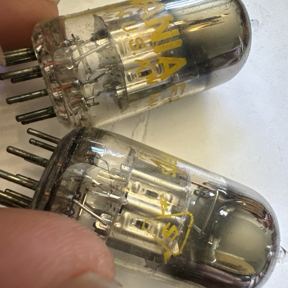 Pair Sylvania 6BJ7 NOS Audio Tubes