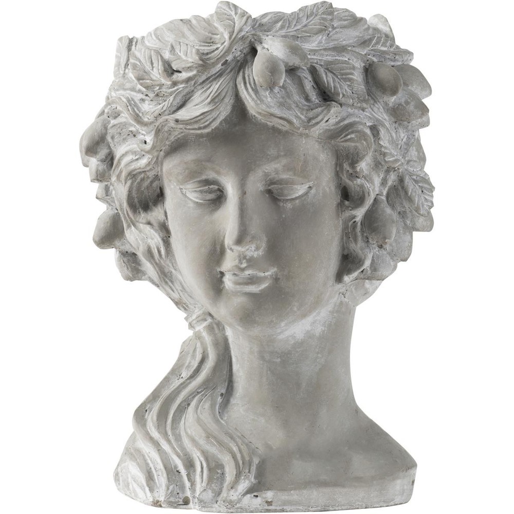 A&B Home D8029-DS Garden Whitewash Stone Planter