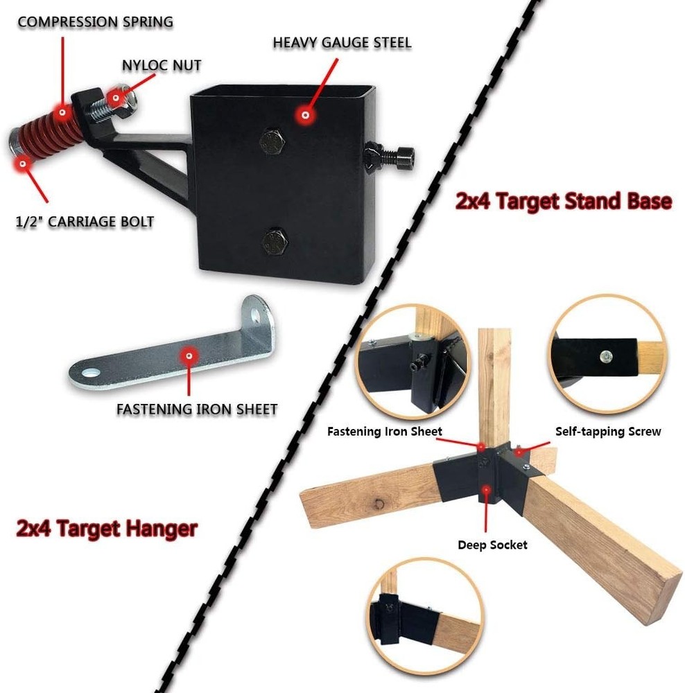Target Stand 2x4 Base with Steel Target Hanger