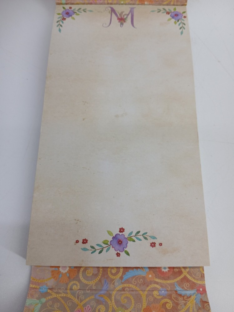 Punch Studio Watercolor Letter M Foldover Notepad