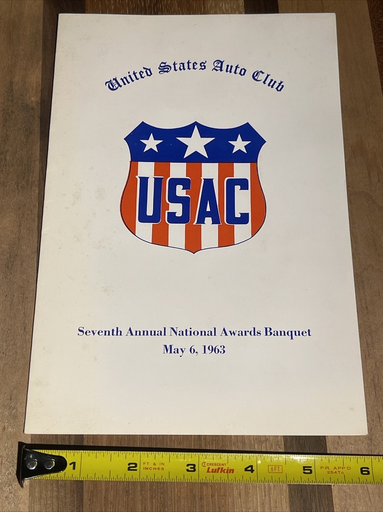 1963 USAC Racing National Awards Banquet Program
