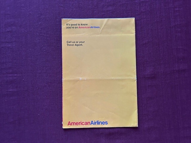 American Airlines 747 1970 Brochure/Poster
