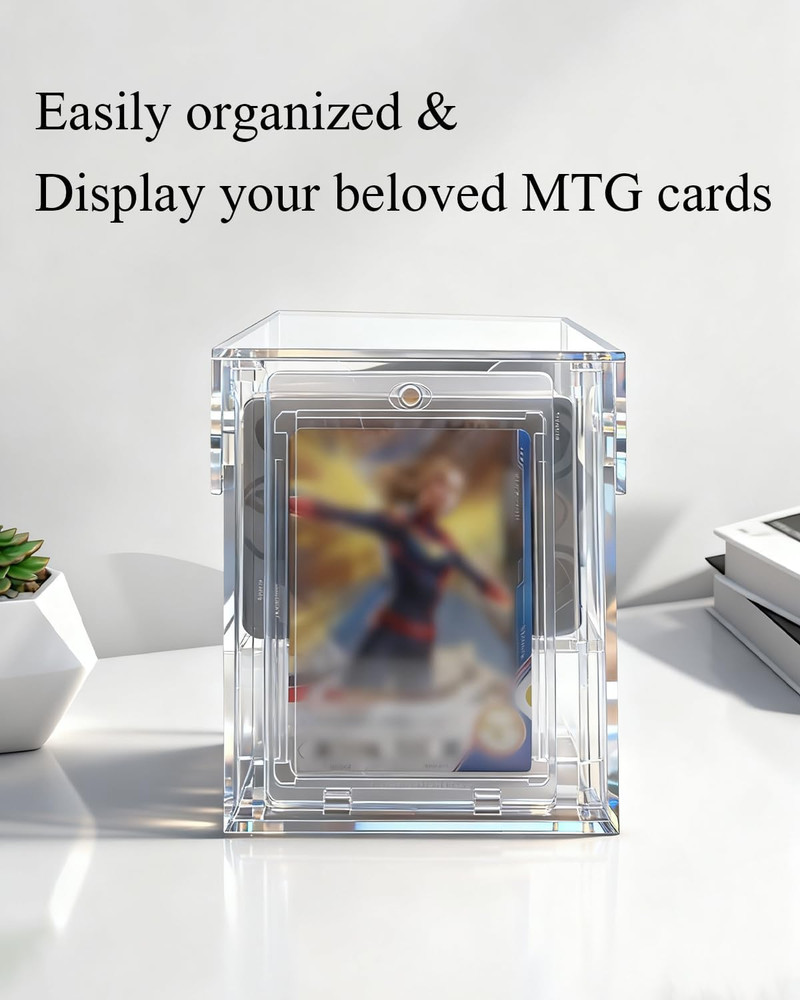 Card Deck Box Compatible with MTG Commander Acrylic Commander Deck Box with Comm