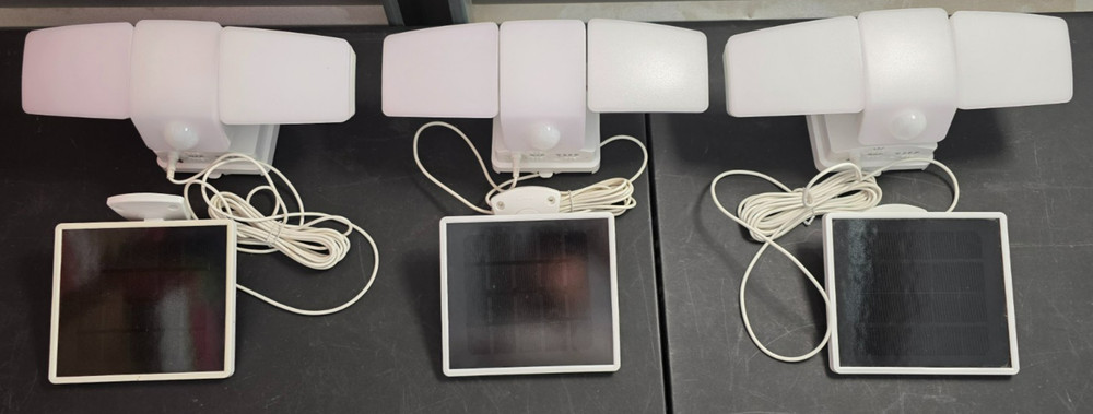 3-Pack Lutec Motion Activated Solar Security Light - Used in Great Condition