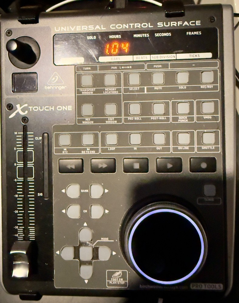 Behringer X-Touch One Control Surface, 3D Printed Stand & Pro Tools Overlay