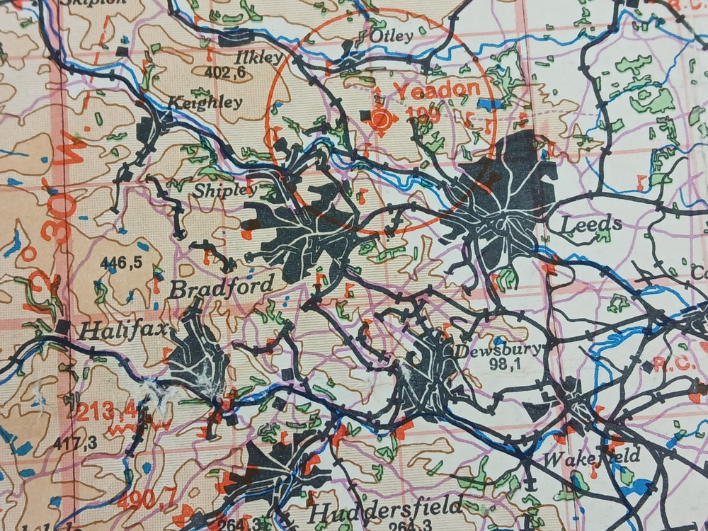 WW2 "RESTRICTED" GERMAN LUFTWAFFE MAP (LIVERPOOL, MANCHESTER, BIRMINGHAM etc)