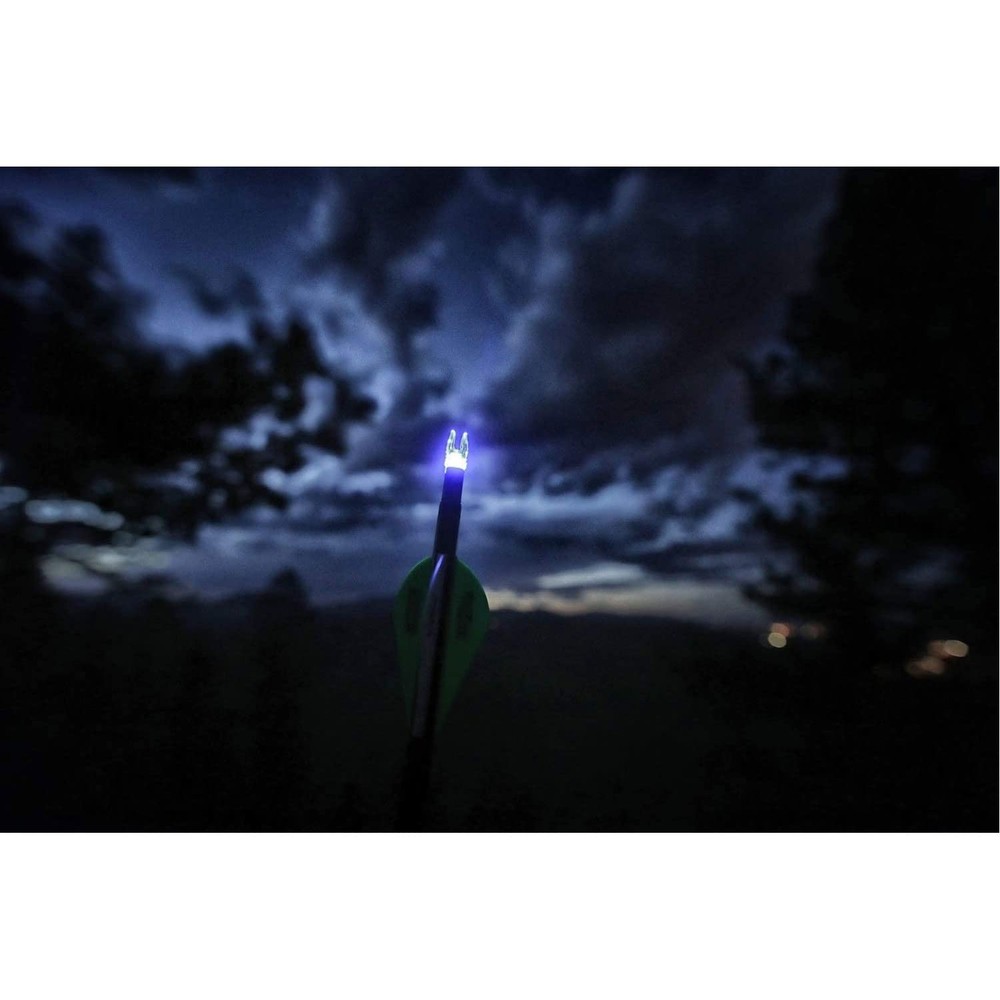 Thunderglo Compound Bow LED Illuminated Auto Turn-On Arrow Nocks - Blue (6 Pack)