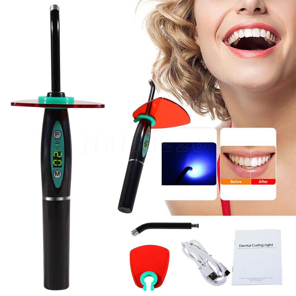 UV Dental Wireless LED Curing Light Cure Lamp Curing Machine Rechargeable 1500MW