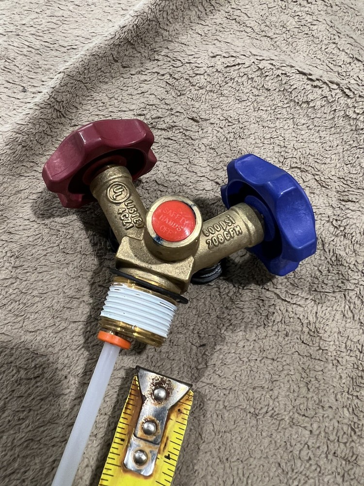 Y-Valve for Refrigerant Recovery Cylinders