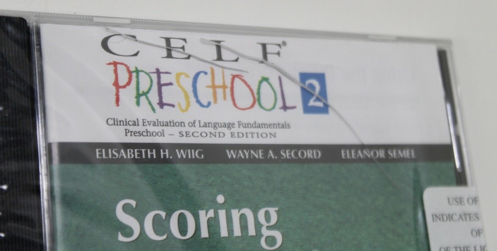 CELF Preschool 2 Scoring Assistant Software CD Windows Version 2.0 2005 Pearson