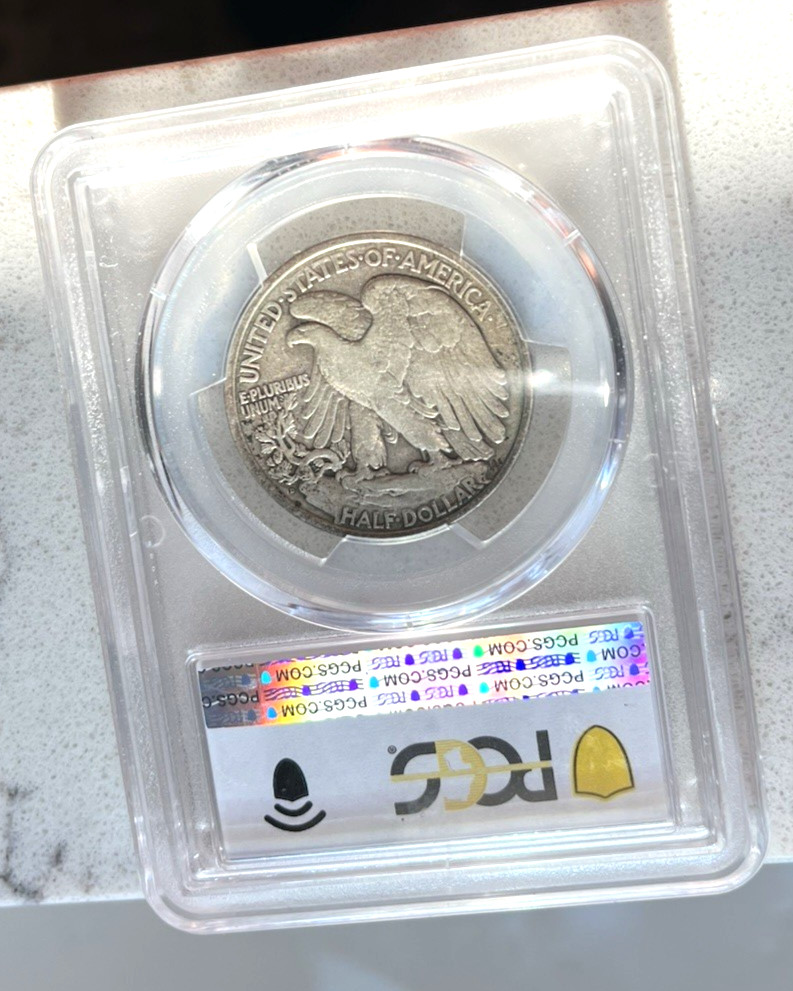 1919-D Walking Liberty Half Dollar, VF25 PCGS (34598) NICE