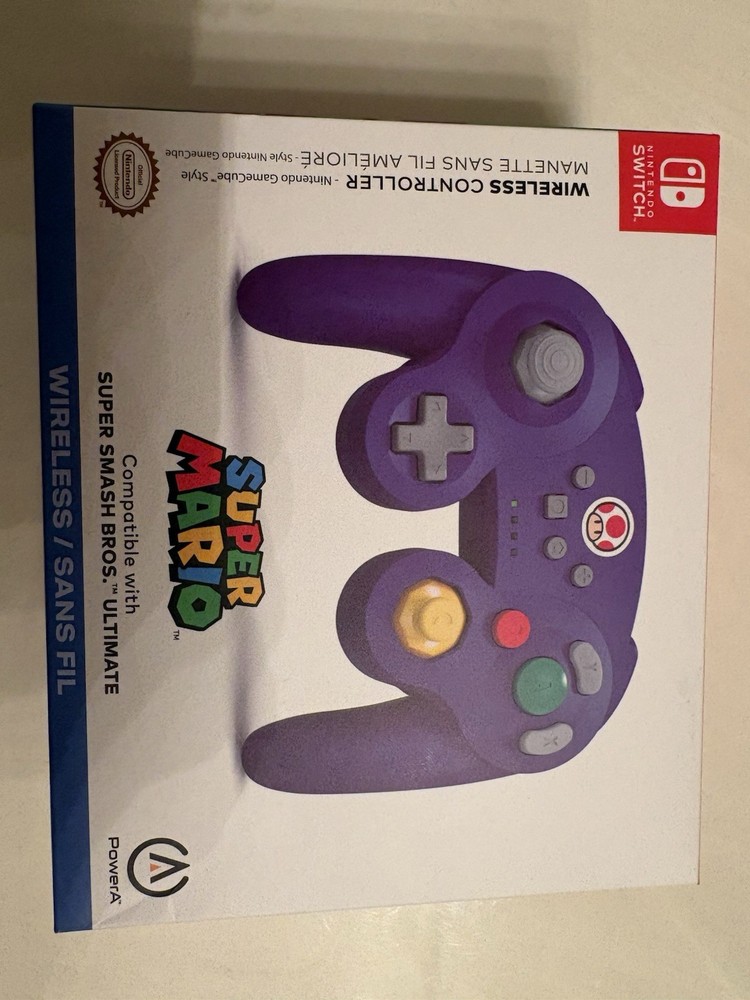 PowerA Wireless Controller for Nintendo Switch GameCube Style, Super Mario Toad