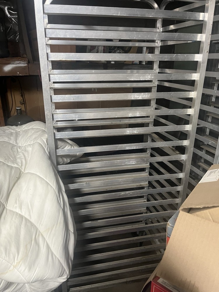 Aluminum Full Height End Load Bakery Rack for 20 Full Size Sheet Pans Open Style
