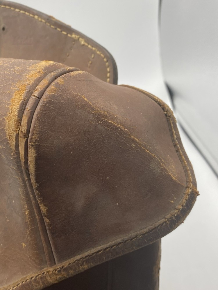 WWII German Leather Cavalry Saddle Bag Bdq. 43 Marked
