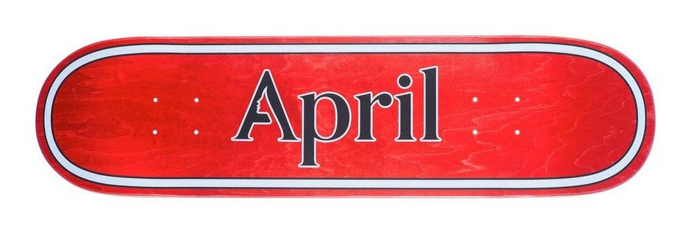 April Team Red OG Logo 8.25 Skateboard Deck