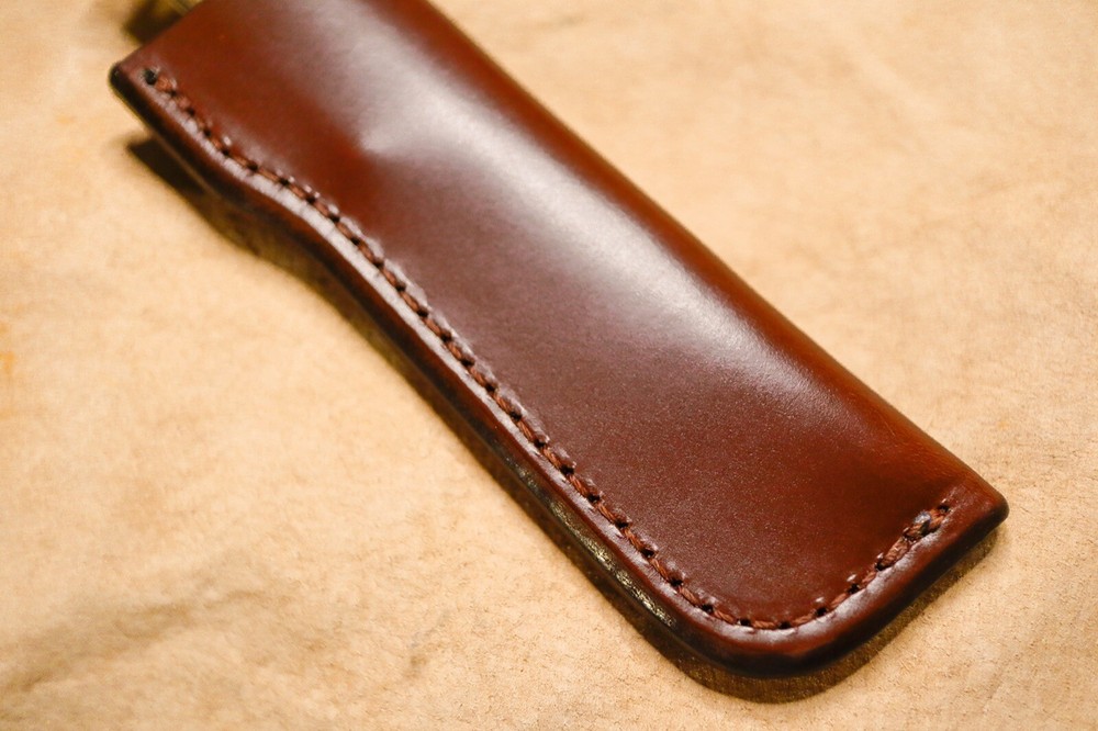 Custom Leather Sheath for Ontario Rat 3