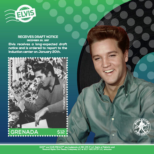 Grenada 2017 - Elvis Presley - Draft Notice - Souvenir Sheet - MNH