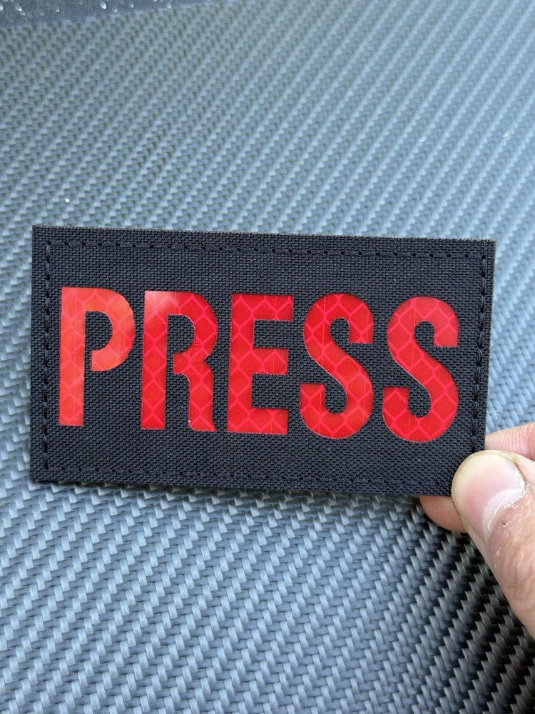 Press Reflective Solas USCG Tactical Duty Patch Hook Loop Backing Red