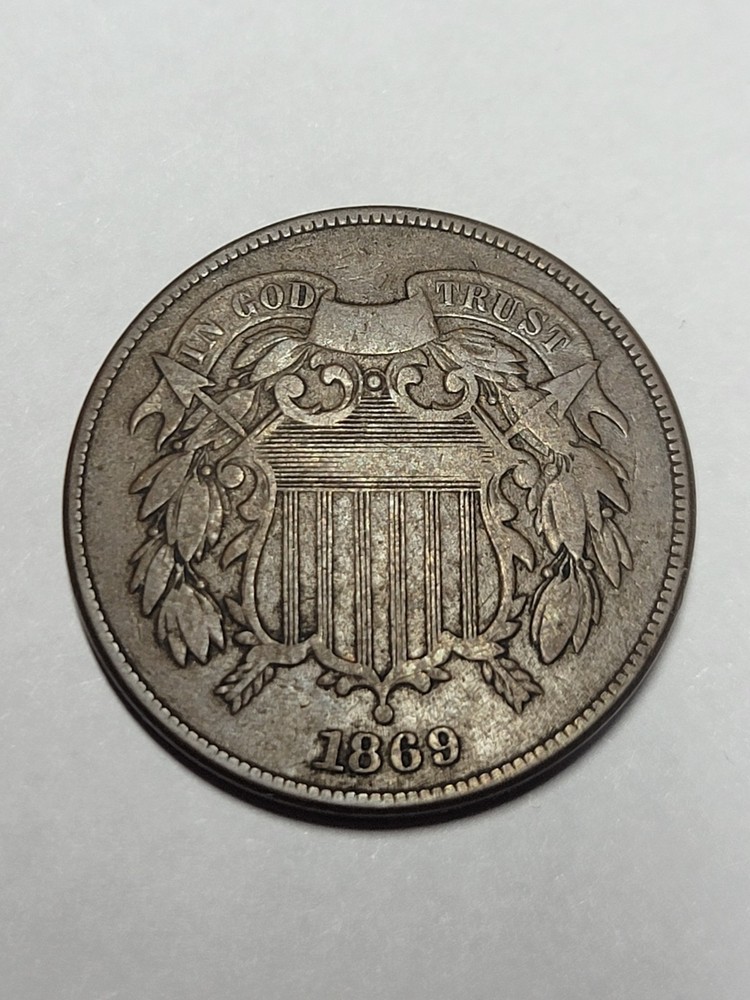 1869 2 cent piece Vf